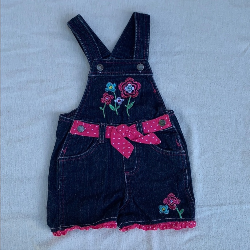 Young Hearts 3T Denim Girls overalls embroidered